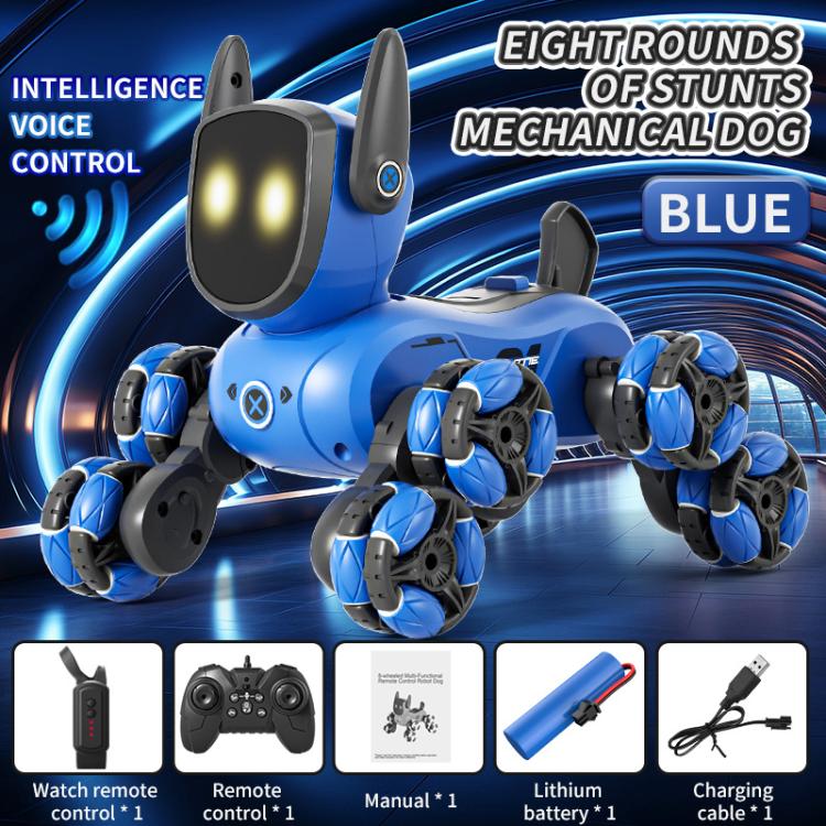 JJR/C Q200 Small Eight-wheeled Multi-function Remote Control Robot Dog with RC Watch(Blue) - RC Cars by JJR/C | Online Shopping UK | buy2fix