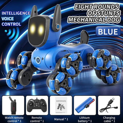JJR/C Q200 Small Eight-wheeled Multi-function Remote Control Robot Dog with RC Watch(Blue) - RC Cars by JJR/C | Online Shopping UK | buy2fix