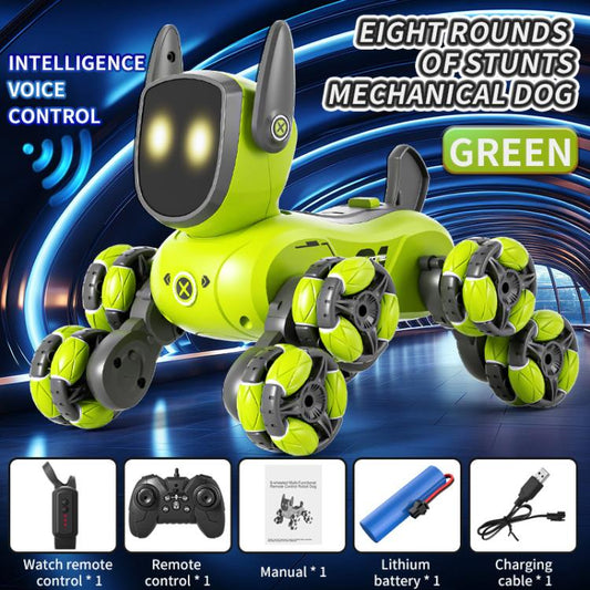 JJR/C Q200 Small Eight-wheeled Multi-function Remote Control Robot Dog with RC Watch(Green) - RC Cars by JJR/C | Online Shopping UK | buy2fix