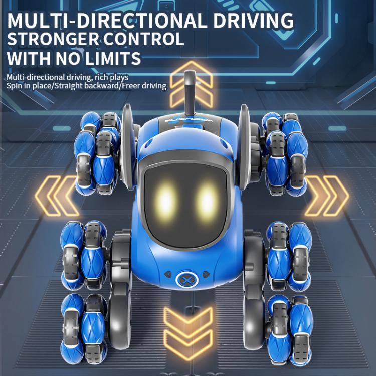 JJR/C Q200 Small Eight-wheeled Multi-function Remote Control Robot Dog with RC Watch(Blue) - RC Cars by JJR/C | Online Shopping UK | buy2fix