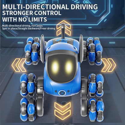 JJR/C Q200 Small Eight-wheeled Multi-function Remote Control Robot Dog with RC Watch(Blue) - RC Cars by JJR/C | Online Shopping UK | buy2fix