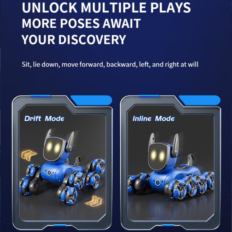 JJR/C Q200 Small Eight-wheeled Multi-function Remote Control Robot Dog with RC Watch(Blue) - RC Cars by JJR/C | Online Shopping UK | buy2fix