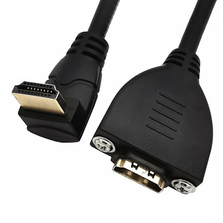 4K 60HZ 2.0 Version HDMI Male to Female Fixed Extension Cable with Screw Holes, Length:0.2m(Upper Elbow) - Cable by buy2fix | Online Shopping UK | buy2fix