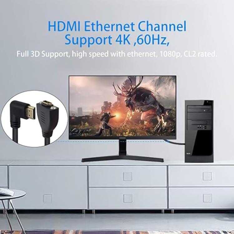 4K 60HZ 2.0 Version HDMI Male to Female Fixed Extension Cable with Screw Holes, Length:0.2m(Straight Head) - Cable by buy2fix | Online Shopping UK | buy2fix