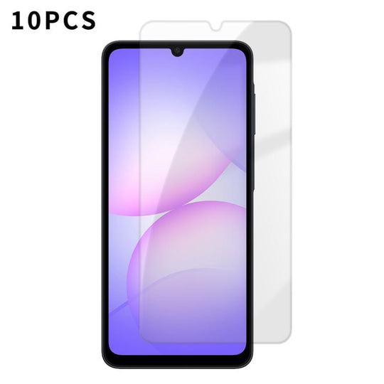 For Galaxy A07 4G / 5G Kalebol 10pcs High-Aluminum Semi-Screen Anti-Fingerprint HD Tempered Glass Film