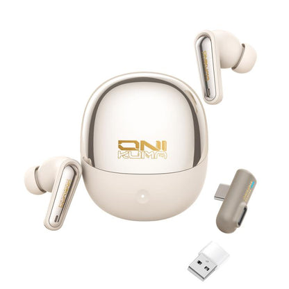 ONIKUMA TX610 Dual Mode 2.4G Receiver and Wireless Bluetooth Earphone(Beige) - Bluetooth Earphone by ONIKUMA | Online Shopping UK | buy2fix