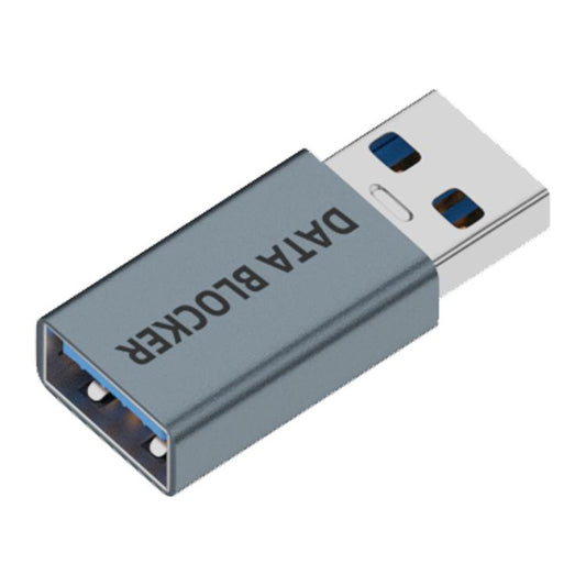 USB Charging Data Protection Blocker, Port:USB-A Female to USB-A Male(Blue Gray) - OTG Adapter by buy2fix | Online Shopping UK | buy2fix