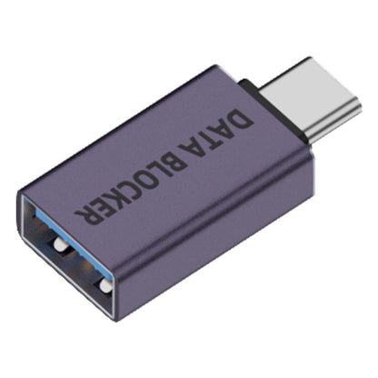 USB Charging Data Protection Blocker, Port:Type-C Male to USB-A Female(Gray Purple) - OTG Adapter by buy2fix | Online Shopping UK | buy2fix