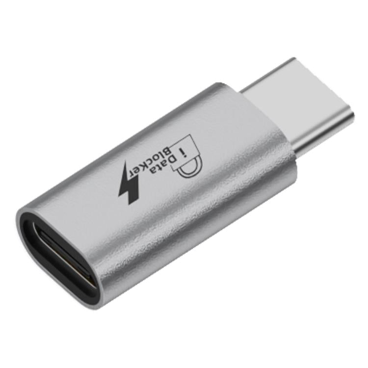 USB Charging Data Protection Blocker, Port:Type-C Male to Type-C Female(Silver) - OTG Adapter by buy2fix | Online Shopping UK | buy2fix