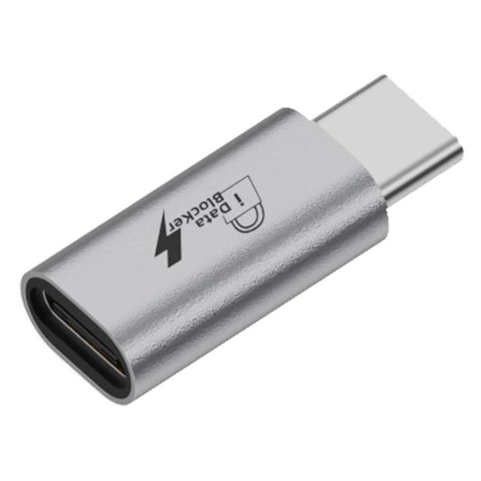 USB Charging Data Protection Blocker, Port:Type-C Male to Type-C Female(Silver) - OTG Adapter by buy2fix | Online Shopping UK | buy2fix