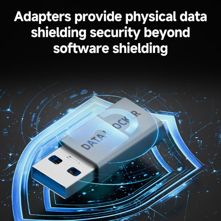 USB Charging Data Protection Blocker, Port:USB-A Female to USB-A Male(Silver) - OTG Adapter by buy2fix | Online Shopping UK | buy2fix