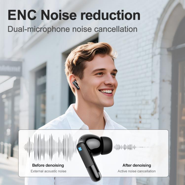 ONIKUMA TX612 Dual-Mode ENC Dual-Microphone Noise Reduction Wireless Bluetooth Earphone(Black) - Bluetooth Earphone by ONIKUMA | Online Shopping UK | buy2fix