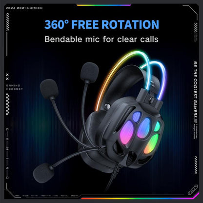 ONIKUMA X89 RGB Wired Earphone with Microphone(Black) - Multimedia Headset by ONIKUMA | Online Shopping UK | buy2fix
