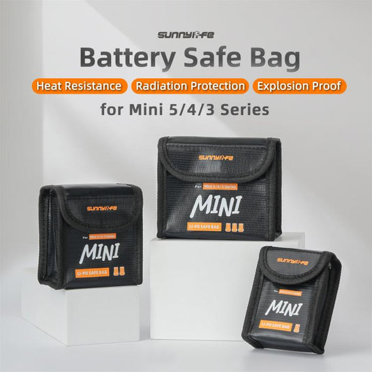 For DJI Mini 5 / 4 / 3 Series Sunnylife Battery Explosion-proof Safe Bag Protective Li-Po Safe Bag(For 3pcs Batteries) - Carry Cases & Bags by Sunnylife | Online Shopping UK | buy2fix