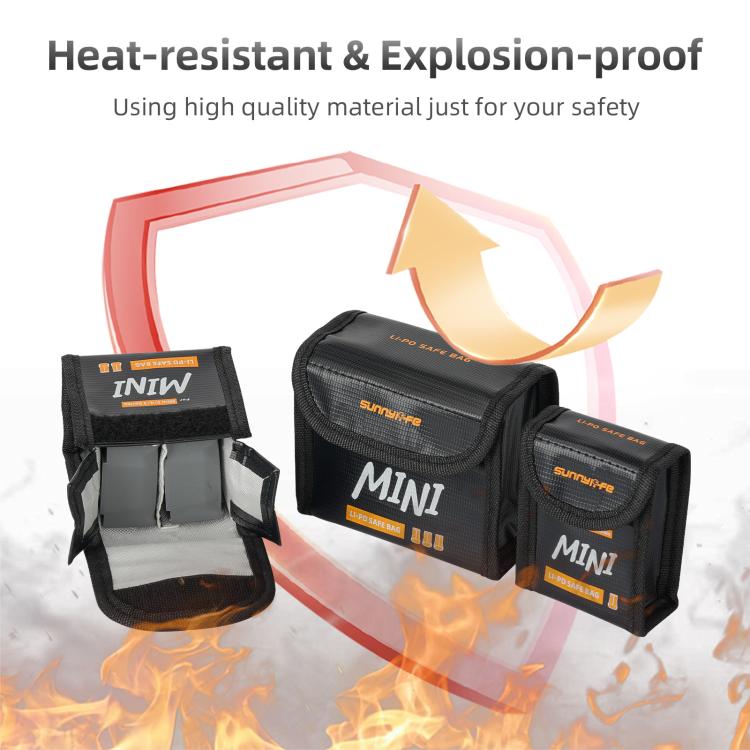 For DJI Mini 5 / 4 / 3 Series Sunnylife Battery Explosion-proof Safe Bag Protective Li-Po Safe Bag(For 1pc Battery) - Carry Cases & Bags by Sunnylife | Online Shopping UK | buy2fix