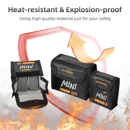 For DJI Mini 5 / 4 / 3 Series Sunnylife Battery Explosion-proof Safe Bag Protective Li-Po Safe Bag(For 2pcs Batteries) - Carry Cases & Bags by Sunnylife | Online Shopping UK | buy2fix