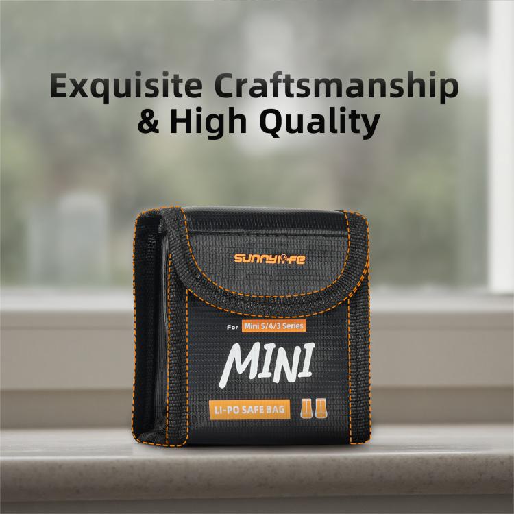 For DJI Mini 5 / 4 / 3 Series Sunnylife Battery Explosion-proof Safe Bag Protective Li-Po Safe Bag(For 2pcs Batteries) - Carry Cases & Bags by Sunnylife | Online Shopping UK | buy2fix