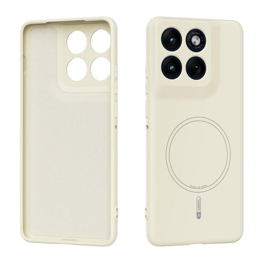 For Motorola Edge 70 5G ABEEL Skin-friendly Feel Magsafe Liquid Silicone Phone Case(Yellow)