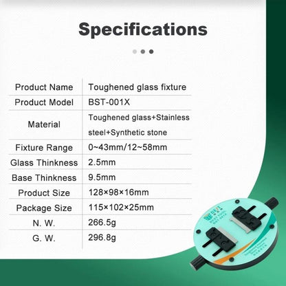 BEST BST-001X Ring-Shaped Toughened Heat Insulated Motherboard Repair Glass Fixture - Repair Fixture by BEST | Online Shopping UK | buy2fix