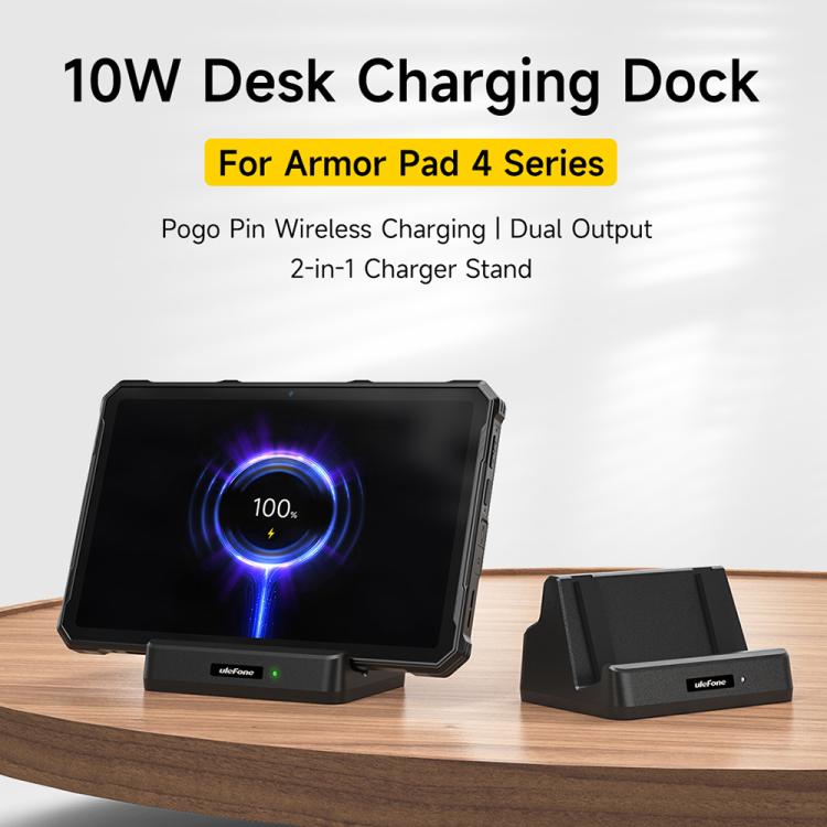 Ulefone 10W Desk Charging Dock For Armor Pad 4 Series(Black) - Dock Charger by Ulefone | Online Shopping UK | buy2fix