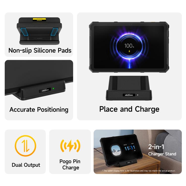 Ulefone 10W Desk Charging Dock For Armor Pad 4 Series(Black) - Dock Charger by Ulefone | Online Shopping UK | buy2fix