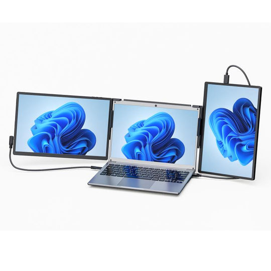 Leo 14 14 inch Expanded Display Dual Portable Monitor, Plug Type:EU Plug(Black)