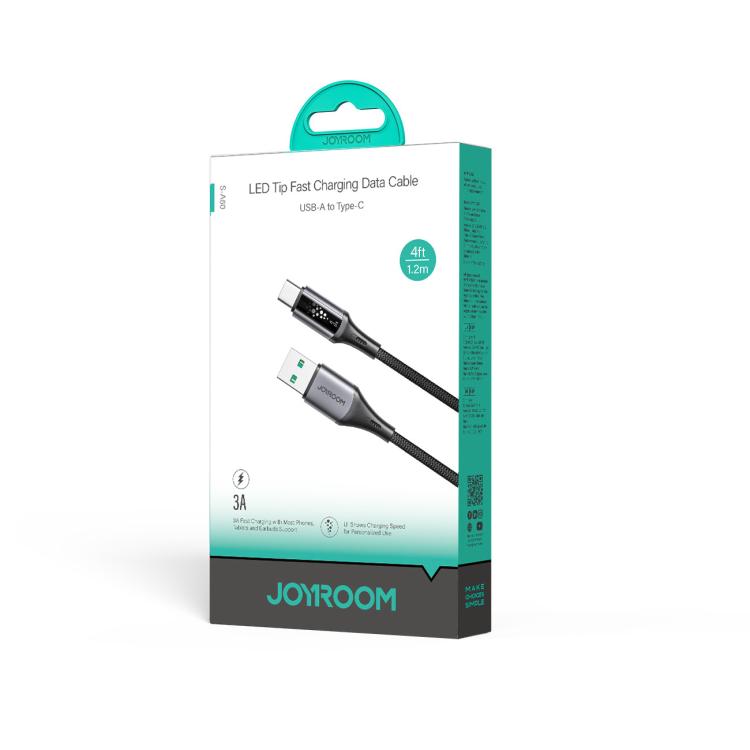 JOYROOM S-A60 StarTalk Series 3A USB to Type-C Data Cable, Cable Length: 1.2m(Black) - USB-C & Type-C Cable by JOYROOM | Online Shopping UK | buy2fix