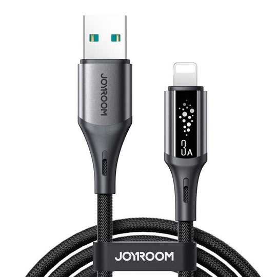 JOYROOM S-A60 StarTalk Series 3A USB to 8 Pin Data Cable, Length: 1.2m(Black)
