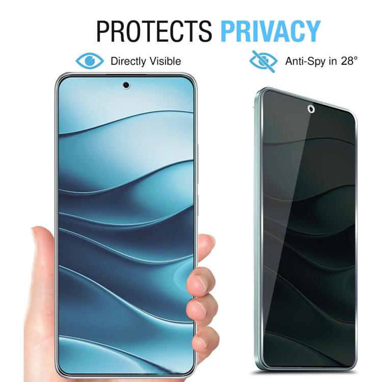 For Xiaomi 17 Pro Kalebol High-Aluminum Screen-Printed Full-Coverage Black-Border Privacy Tempered Glass Film - 17 Pro Tempered Glass by Kalebol | Online Shopping UK | buy2fix