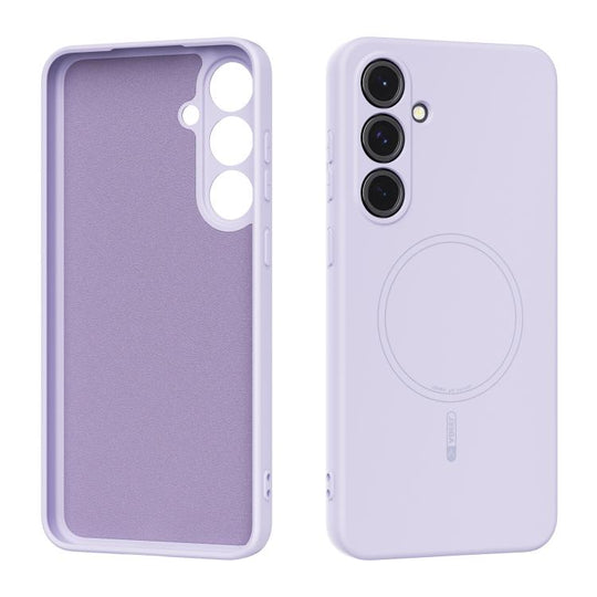 For Samsung Galaxy S24 5G ABEEL Skin-friendly Feel Magsafe Liquid Silicone Phone Case(Lilac Purple)