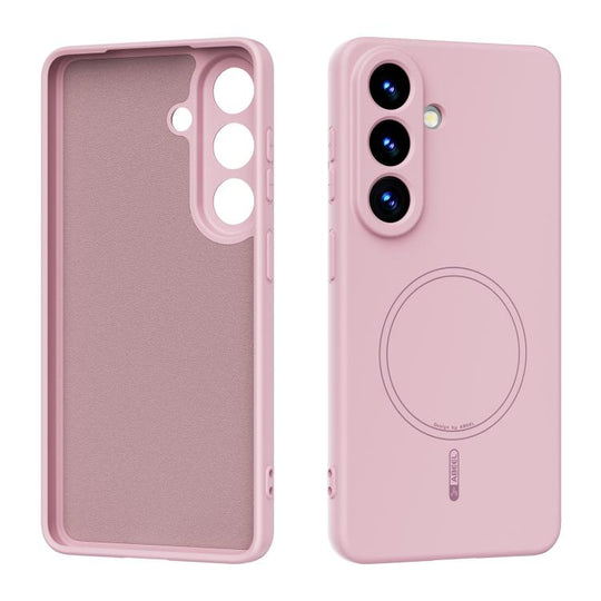 For Samsung Galaxy S26+ 5G ABEEL Skin-friendly Feel Magsafe Liquid Silicone Phone Case(Pink)
