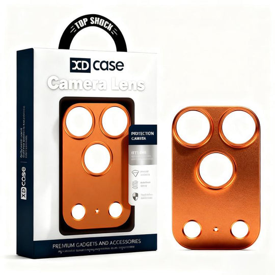 For iPhone 17 Pro XDcase Titanium Alloy Hollow Camera Lens Protector(Orange)