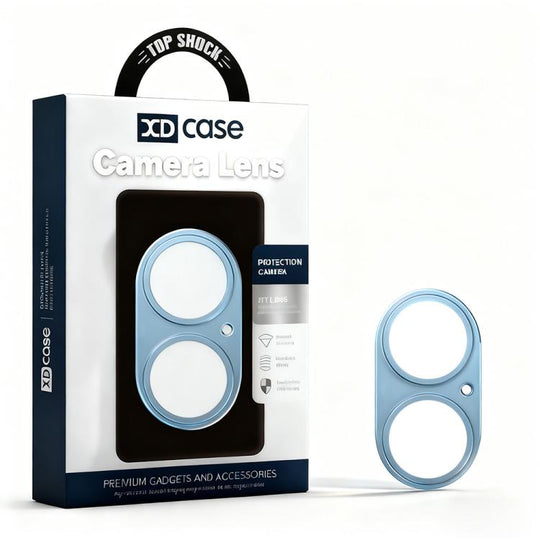 For iPhone 17 XDcase Titanium Alloy Hollow Camera Lens Protector(Blue)