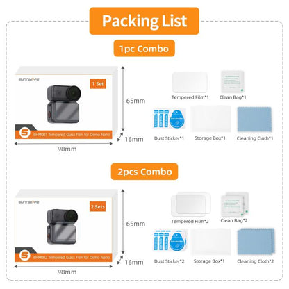 1pcs Sunnylife Screen Protector Tempered Glass Film For DJI Osmo Nano(Transparent) - Protective Film & Stickers by Sunnylife | Online Shopping UK | buy2fix