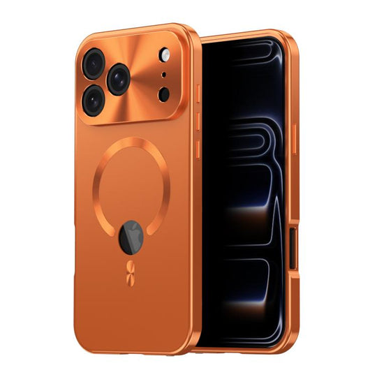 For iPhone 17 Pro Max Privacy Screen Film Full Cover MagSafe Phone Case(Orange)