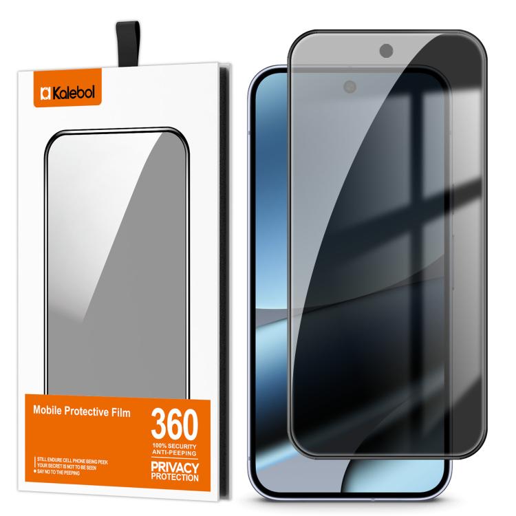 For Google Pixel 10 Pro XL Kalebol High-Aluminum Screen-Printed Full-Coverage Black-Border Privacy Tempered Glass Film - Google Tempered Glass by Kalebol | Online Shopping UK | buy2fix