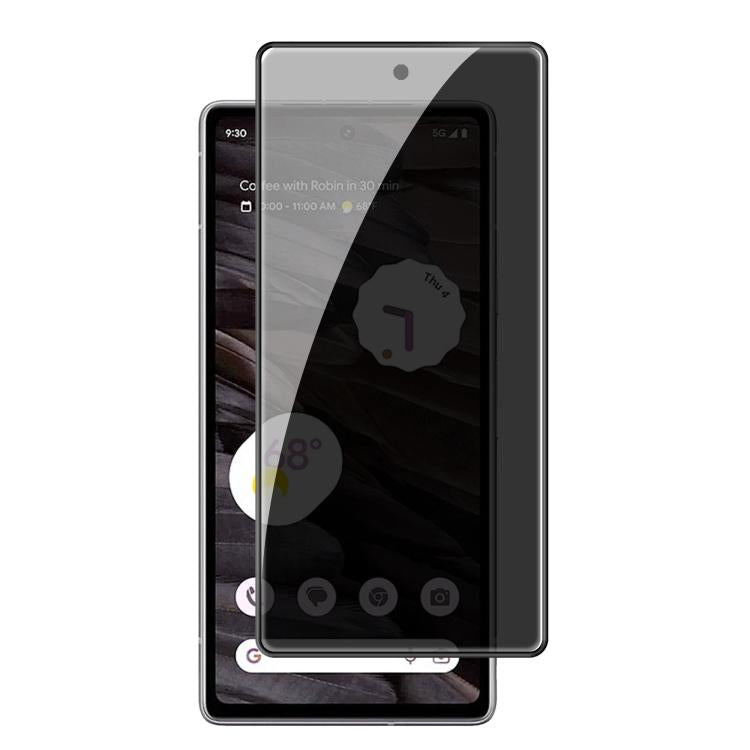 For Google Pixel 7a Kalebol High-Aluminum Screen-Printed Full-Coverage Black-Border Privacy Tempered Glass Film - Google Tempered Glass by Kalebol | Online Shopping UK | buy2fix