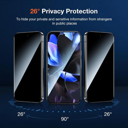 For Google Pixel 8 Pro Kalebol High-Aluminum Screen-Printed Full-Coverage Black-Border Privacy Tempered Glass Film - Google Tempered Glass by Kalebol | Online Shopping UK | buy2fix