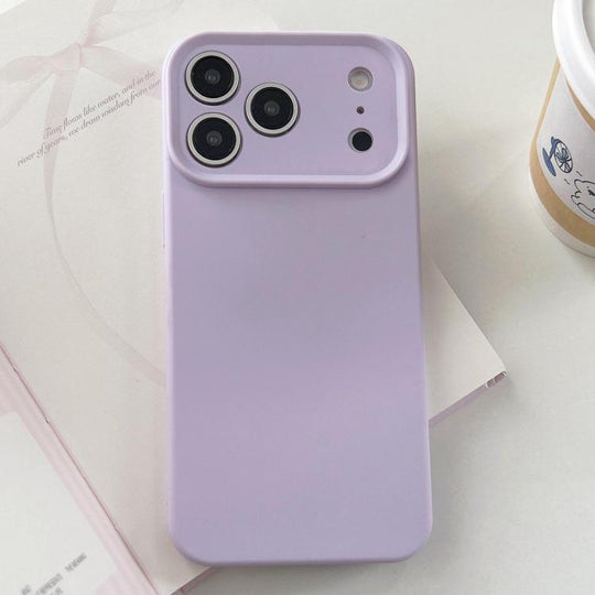 For iPhone 17 Pro Max Precision Hole Camera Frame Solid Color Phone Case(Purple)