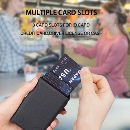BFK28 Colorblock MagSafe Magnetic Leather Card Bag(Black) - Adhesive Card Holders by buy2fix | Online Shopping UK | buy2fix