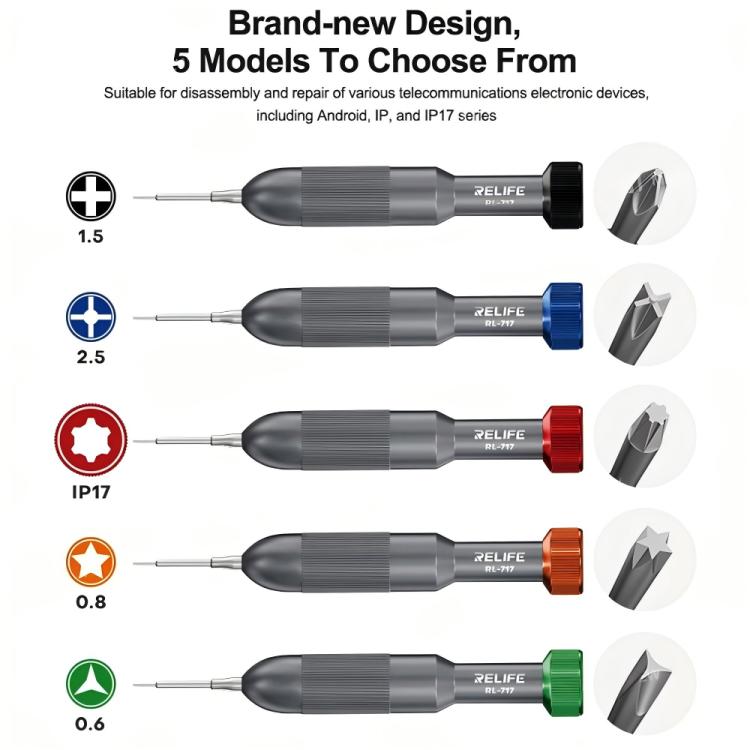 RELIFE RL-717 Rocket-Head Screwdrivers for Disassembling and Repairing (5 in 1 Set) - Tool Kits by RELIFE | Online Shopping UK | buy2fix