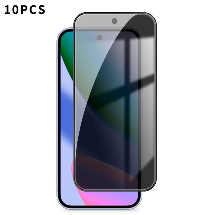 For Google Pixel 10 Kalebol 10pcs High-Aluminum Screen-Printed Full-Coverage Black-Border Privacy Tempered Glass Film - Google Tempered Glass by Kalebol | Online Shopping UK | buy2fix