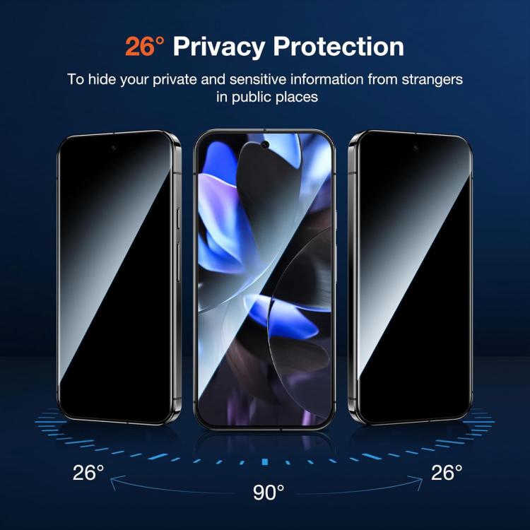 For Google Pixel 9 Pro XL Kalebol 10pcs High-Aluminum Screen-Printed Full-Coverage Black-Border Privacy Tempered Glass Film - Google Tempered Glass by Kalebol | Online Shopping UK | buy2fix
