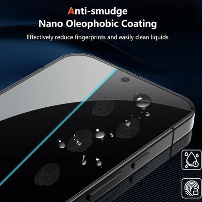 For Google Pixel 9 Pro XL Kalebol 10pcs High-Aluminum Screen-Printed Full-Coverage Black-Border Privacy Tempered Glass Film - Google Tempered Glass by Kalebol | Online Shopping UK | buy2fix