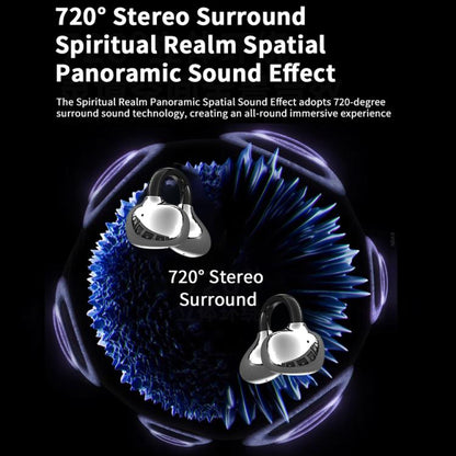 Q108 Digital Display Open Ear Clip Bluetooth 6.1 Wireless Earphones(Silver) - Bluetooth Earphone by buy2fix | Online Shopping UK | buy2fix