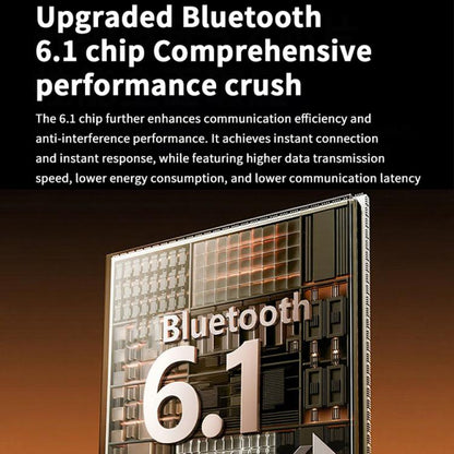 Q108 Digital Display Open Ear Clip Bluetooth 6.1 Wireless Earphones(Purple) - Bluetooth Earphone by buy2fix | Online Shopping UK | buy2fix