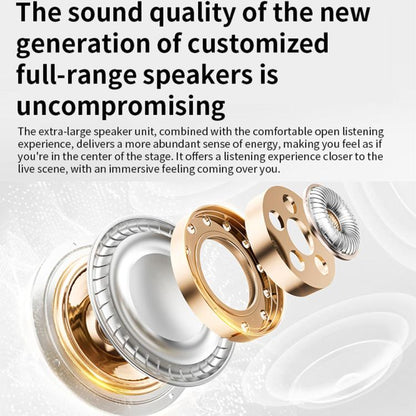 Q108 Digital Display Open Ear Clip Bluetooth 6.1 Wireless Earphones(Silver) - Bluetooth Earphone by buy2fix | Online Shopping UK | buy2fix