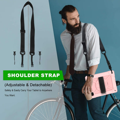 Contrast Color Robot Shockproof Silicone + PC Protective Case with Holder For iPad Air 2022 / 2020 10.9 (Rose Gold) - iPad Air (2022) / (2020) 10.9 Cases by buy2fix | Online Shopping UK | buy2fix