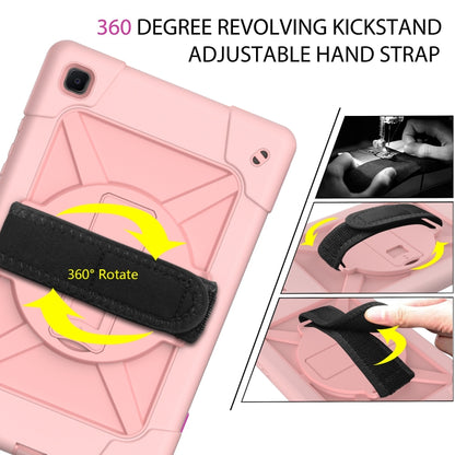For Samsung Galaxy Tab A7 10.4 (2020) T500/T505 Contrast Color Robot Shockproof Silicone + PC Protective Case with Holder(Rose Gold) - Other Galaxy Tab PC by buy2fix | Online Shopping UK | buy2fix