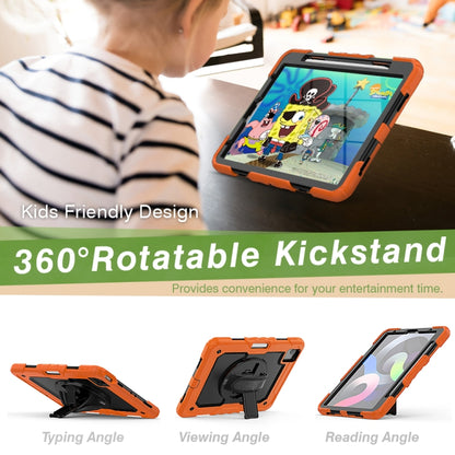 Shockproof Colorful Silicone + PC Protective Case with Holder & Shoulder Strap & Hand Strap & Pen Slot For iPad Air 2022 / 2020 10.9 (Orange) - iPad Air (2022) / (2020) 10.9 Cases by buy2fix | Online Shopping UK | buy2fix